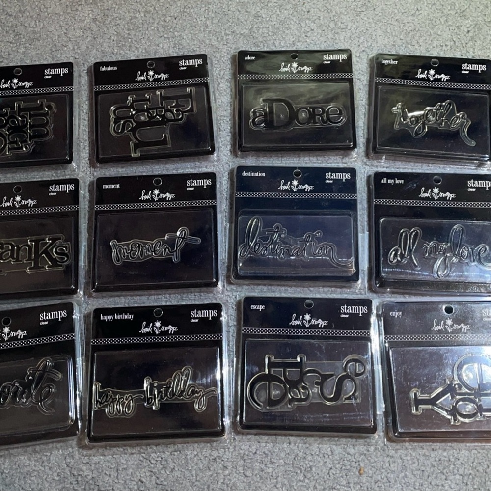 Heidi Swapp Black Acrylic Word Stamps Set